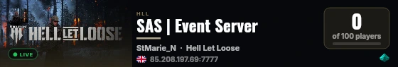 SAS | Event Server live status badge