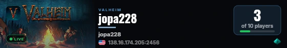 ValheimRuServer live status badge
