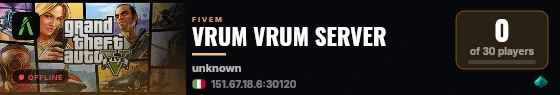 VRUM VRUM SERVER live status badge