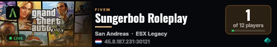 Sungerbob Roleplay live status badge