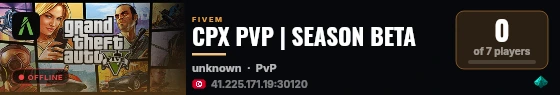 CPX PVP | SEASON BETA live status badge