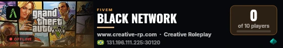 BLACK NETWORK live status badge
