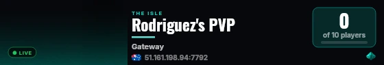 Rodriguez's PVP live status badge