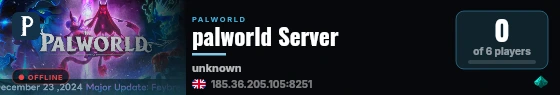 palworld Server live status badge
