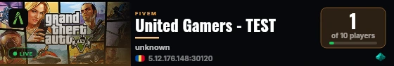 United Gamers - TEST live status badge