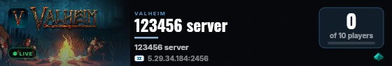 123456 server live status badge