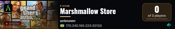 Marshmallow Store live status badge