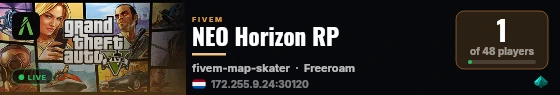 NEO Horizon RP live status badge