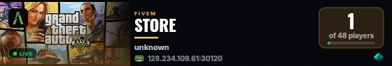 STORE live status badge
