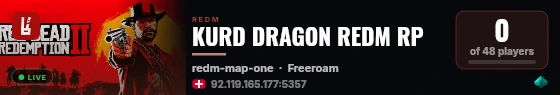 KURD DRAGON REDM RP live status badge
