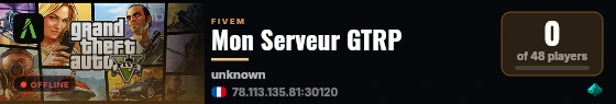 Mon Serveur GTRP live status badge