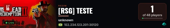 [RSG] TESTE live status badge