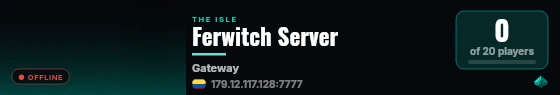 Ferwitch Server live status badge