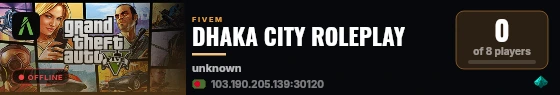 DHAKA CITY ROLEPLAY live status badge