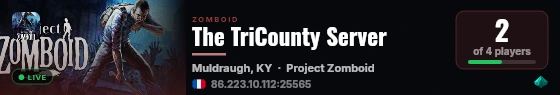 The TriCounty Server live status badge