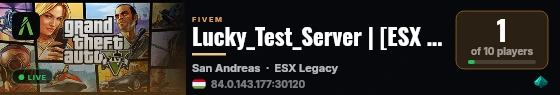 Lucky_Test_Server | [ESX Legacy] live status badge