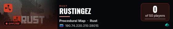RUSTINGEZ live status badge