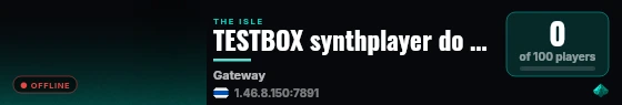 TESTBOX synthplayer do not join live status badge