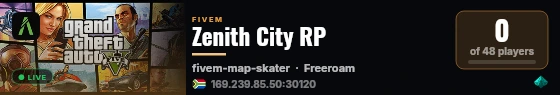 Zenith City RP live status badge
