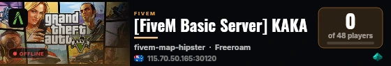 [FiveM Basic Server] KAKA live status badge
