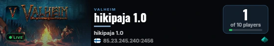 hikipaja 1.0 live status badge