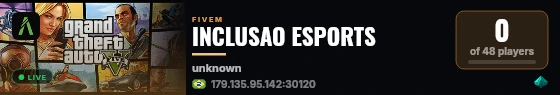 INCLUSAO ESPORTS live status badge
