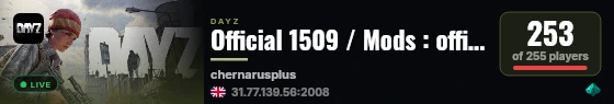 Official 1509 / Mods : official / More Loot live status badge