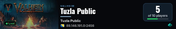 Tuzla Public live status badge