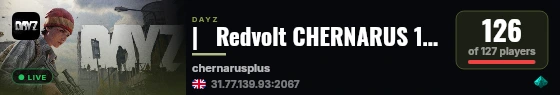 |   Redvolt CHERNARUS 1PP | BBP | HELI | EVENTS | LOOT+ live status badge