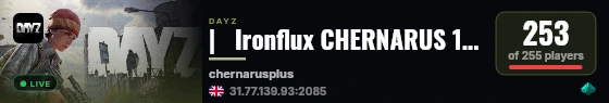 |   Ironflux CHERNARUS 1PP | BBP | HELI | EVENTS | LOOT+ live status badge