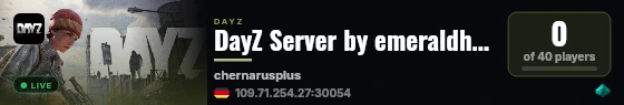 DayZ Server by emeraldhost.de live status badge