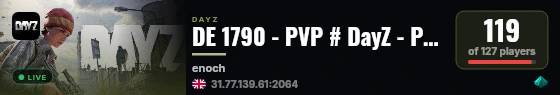 DE 1790 - PVP # DayZ - PvP live status badge