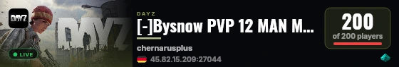 [-]Bysnow PVP 12 MAN MAX|X15LOOT|TRADER|BOATS|HELIS|EVENTS live status badge