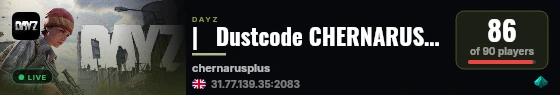 |   Dustcode CHERNARUS 1PP | BBP | HELI | EVENTS | LOOT+ live status badge