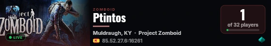 Ptintos live status badge