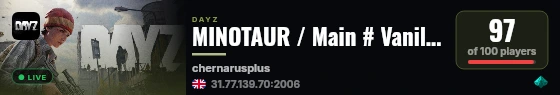 MINOTAUR / Main # Vanilla+ / official live status badge