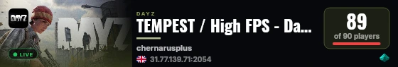 TEMPEST / High FPS - DayZ / Fresh Wipe live status badge