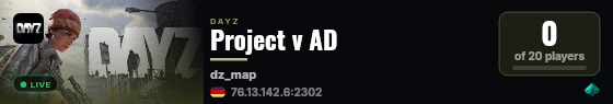 Project v AD live status badge