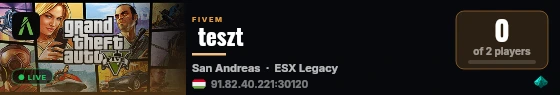  teszt live status badge
