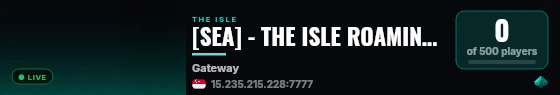 [SEA] - THE ISLE ROAMING ISLAND live status badge