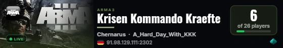 Krisen Kommando Kraefte live status badge