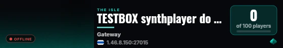 TESTBOX synthplayer do not join live status badge