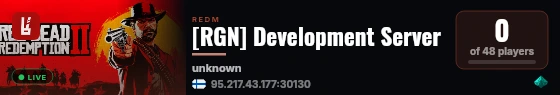 [RGN] Development Server live status badge