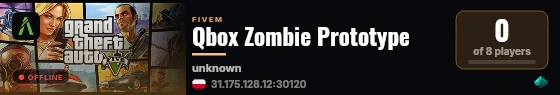 Qbox Zombie Prototype live status badge
