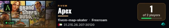 Apex live status badge