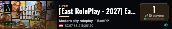 [East RolePlay - 2027] EastRP live status badge