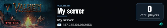 My server live status badge