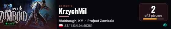 KrzychMil live status badge
