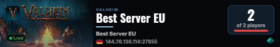 Best Server EU live status badge