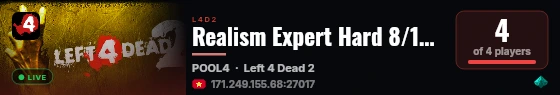 Realism Expert Hard 8/10/12 live status badge